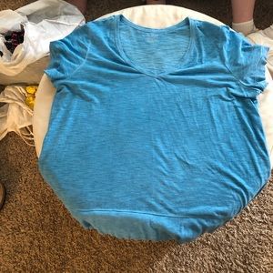 Tees with slide slits-turquoise pink and lavender